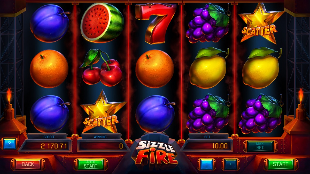 アポロゲームズのスロットゲーム「シズルファイア」