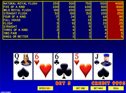 Classic Video Poker: Joker Poker