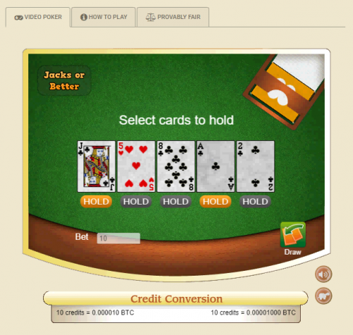 ビデオポーカー 暗号通貨ゲーム 画像 2