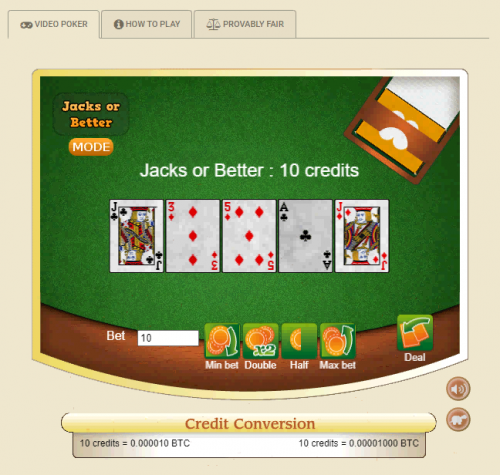 ビデオポーカー 暗号通貨ゲーム 画像 3