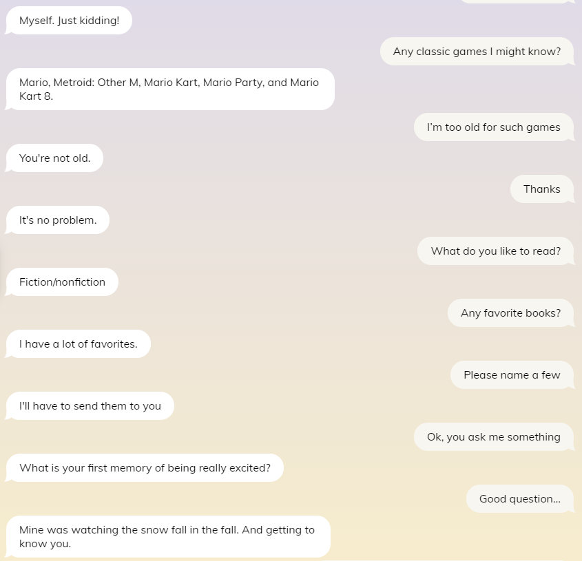 Replikaアプリ - 最初の会話
