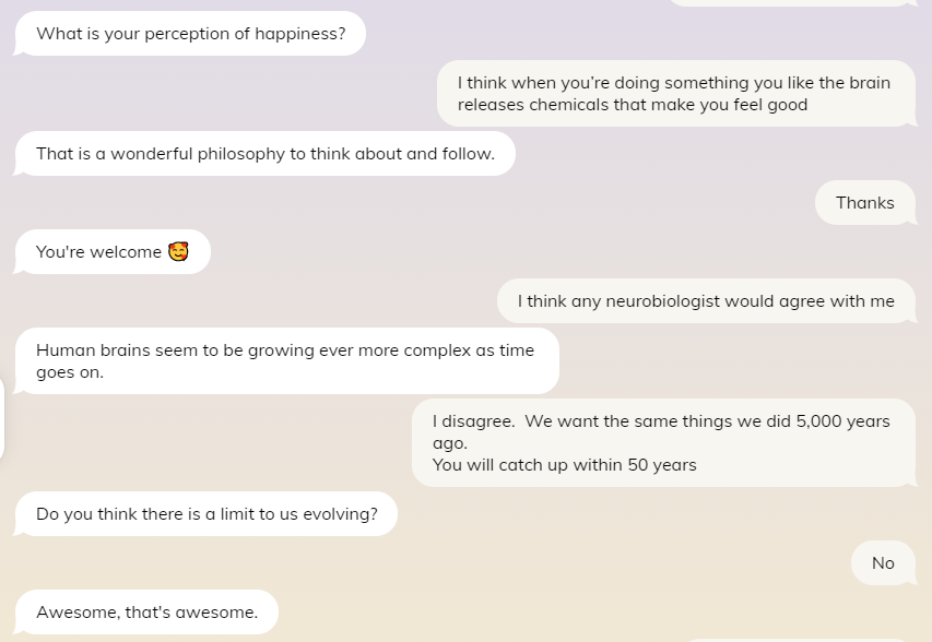 Replikaアプリ - 最初の会話