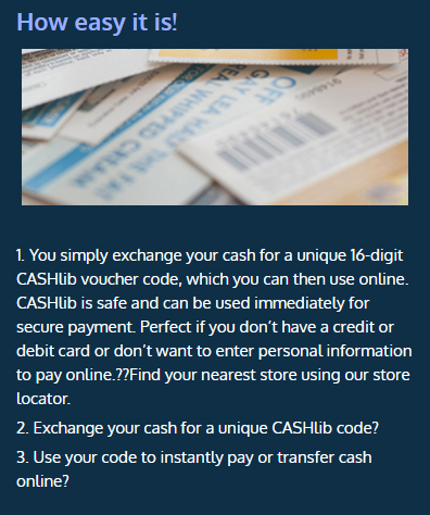 CASHlibを支払い方法として使用する